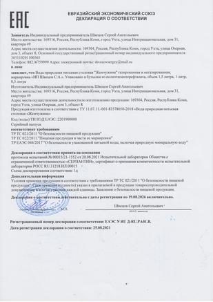 Декларация о соответствии 2